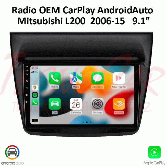 RADIO MITSUBISHI L200  2006-2015 CARPLAY / ANDROID AUTO / 9.1"