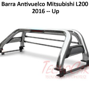 Barra Antivuelco Inox Mitsubishi L200 2015-2022 Wimbo Decorativa Pick Up