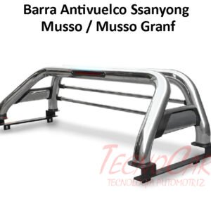 Barra Antivuelco Inox SsangYong Musso 2019+ Wimbo Musso Grand Decorativa Pick Up