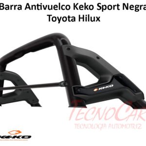 Barra Antivuelco Negra Toyota Hilux Revo 2016-2022 Keko K3 Sport Pick Up