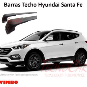 Barras Techo Hyundai Santa Fe 2013-2018 WingBar Negras Wimbo Aluminio