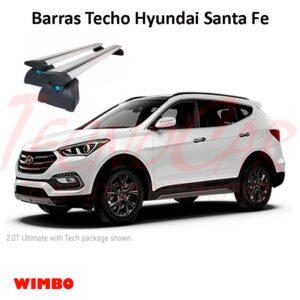 Barras Techo Hyundai Santa Fe 2013-2018 WingBar Wimbo Aluminio Con Llave