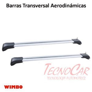 Barras de Techo Transversales Universales Aerodinámicas Wimbo Aluminio con Llave Ajustables