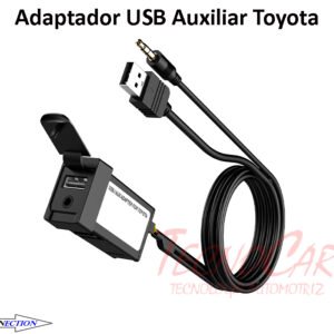 Cable USB AUX Toyota Connection Adaptador Empotrable Radio Aftermarket USB y Auxiliar