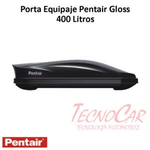 Caja Porta Equipaje Pentair 400L Negra Gloss Cofre Techo Auto Doble Apertura ABS