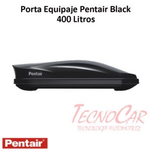 Caja Porta Equipaje Pentair 400L Negra Mate Cofre Techo Auto Doble Apertura ABS