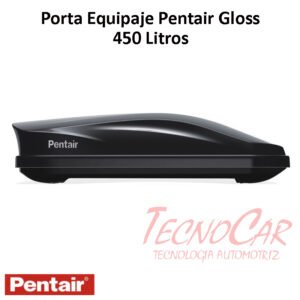 Caja Porta Equipaje Pentair 450L Negra Gloss Cofre Techo Auto Doble Apertura ABS