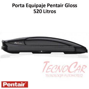 Caja Porta Equipaje Pentair 520L Negra Gloss Cofre Techo Auto XL Doble Apertura ABS