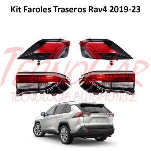 Kit Faroles Traseros Toyota New RAV4 2019-2024 Juego Completo Exterior e Interior Connection