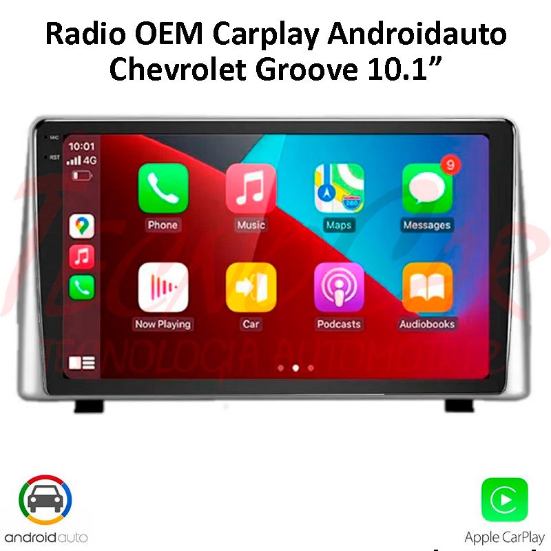 Radio Chevrolet Groove 2017-2023 10.1” CarPlay Android Auto 4/64 GPS Bluetooth Android 15 OEM