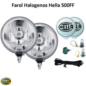Farol Halógeno Hella 500FF Larga Distancia Kit Completo