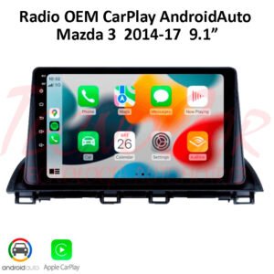 Radio Mazda 3 2014-2017 CarPlay Android Auto 9.1" OEM Pantalla Táctil Android 15