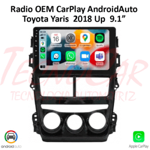 Radio Toyota Yaris 2018+ CarPlay Android Auto 9.1” QLED Android 15 Bluetooth GPS OEM