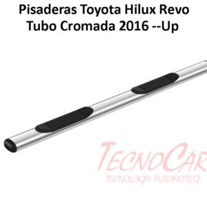 Pisaderas Toyota Hilux Revo 2016-2022 Tubo Ovalado Cromado OEM 4 Soportes KEKO