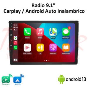 Radio Android 9.1” QLED CarPlay Android Auto 4GB RAM 64GB GPS Bluetooth OEM