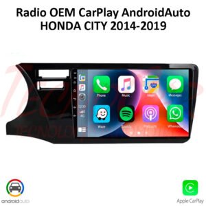 Radio Honda City 2014-2019 9.1” QLED CarPlay Android Auto GPS Bluetooth Android 12 OEM
