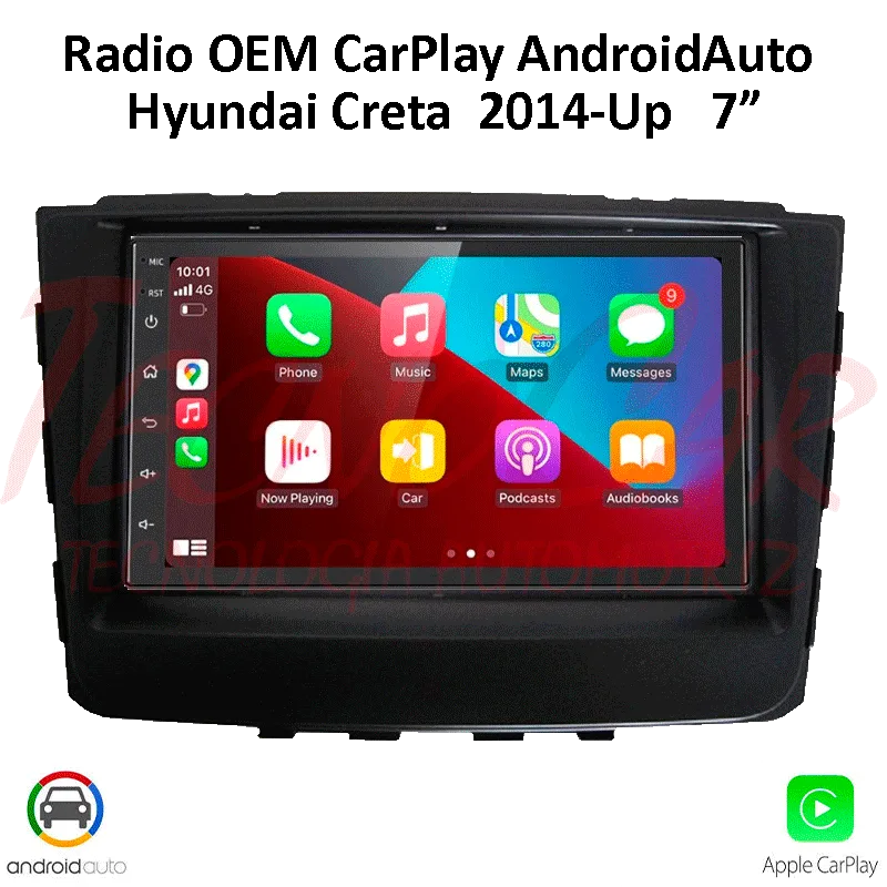 Radio Hyundai Creta 2014-2020 CarPlay Android Auto 7” Pantalla OEM Bluetooth GPS WiFi