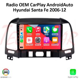 Radio Hyundai Santa Fe 2006-2012 CarPlay Android Auto 9.1” Pantalla OEM Bluetooth GPS WiFi