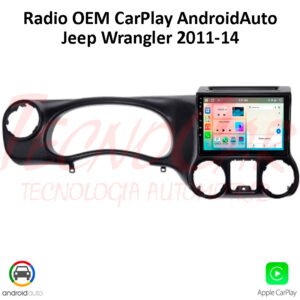 Radio Jeep Wrangler 2011-2014 CarPlay Android Auto 10.1" Pantalla QLED Android 12 OEM
