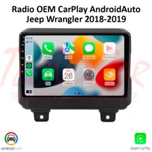 Radio Jeep Wrangler 2018-2019 CarPlay Android Auto 9.1" Pantalla QLED Android 12 OEM