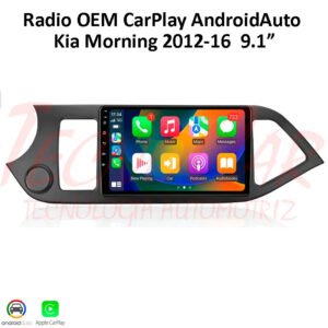 Radio Kia Morning 2012-2016 9.1" CarPlay Android Auto Android 13 Pantalla Táctil OEM