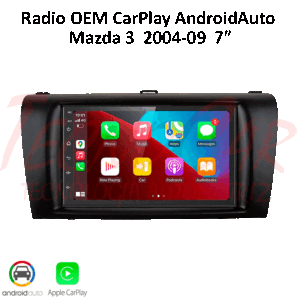 Radio Mazda 3 2004-2009 CarPlay Android Auto 7" OEM Pantalla Táctil Android 10