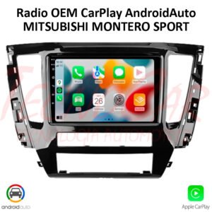 Radio Mitsubishi Montero Sport 2020+ CarPlay Android Auto 9.1” QLED Android 13 OEM Climatizador