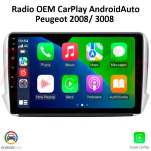 Radio Peugeot 2008 / 3008 2015+ CarPlay Android Auto 10.1” QLED Android 13 4GB RAM 64GB OEM
