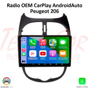 Radio Peugeot 206 2000-2010 CarPlay Android Auto 9.1” QLED Android 12 OEM