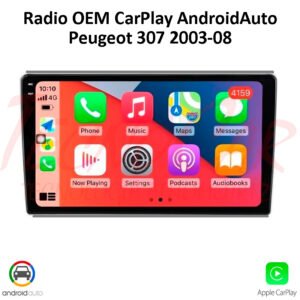 Radio Peugeot 307 2003-2008 CarPlay Android Auto 9.1” QLED Android 12 OEM