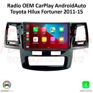 Radio Toyota Hilux Fortuner 2011-2016 CarPlay Android Auto 9.1" QLED 4GB RAM 64GB