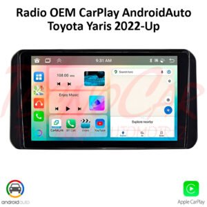 Radio Toyota Yaris 2022+ CarPlay Android Auto 9.1” QLED Android 13 Bluetooth GPS OEM