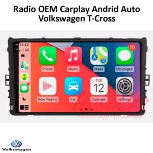 Radio Volkswagen T-Cross 9.1" Android Auto CarPlay Pantalla QLED OEM 2018-Up