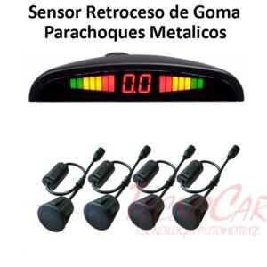 Sensor de Retroceso Goma 4 Sensores Parachoques Metálico Pantalla OLED HAWK