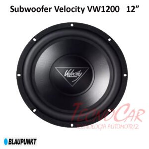 Subwoofer Blaupunkt Velocity VW1200 12" Doble Bobina 2 Ohm 1200W Alto Rendimiento