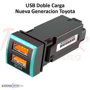 USB Doble Carga Toyota Rav4 Corolla 3.0 Puerto Doble Slot Connection