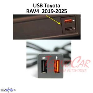 Puerto USB Doble Toyota Rav4 2019-2025 Carga y Datos Connection