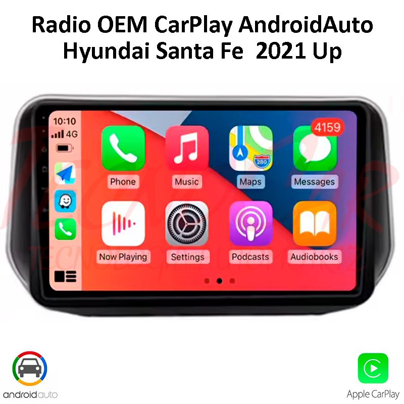 Radio Hyundai Santa Fe 2021+ CarPlay Android 15 Auto 9.1” Pantalla OEM Bluetooth GPS