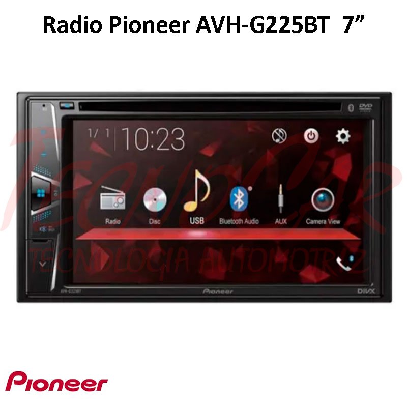 Radio Pioneer AVH-G245BT 6.2” Doble Din Bluetooth USB Cámara Control Volante