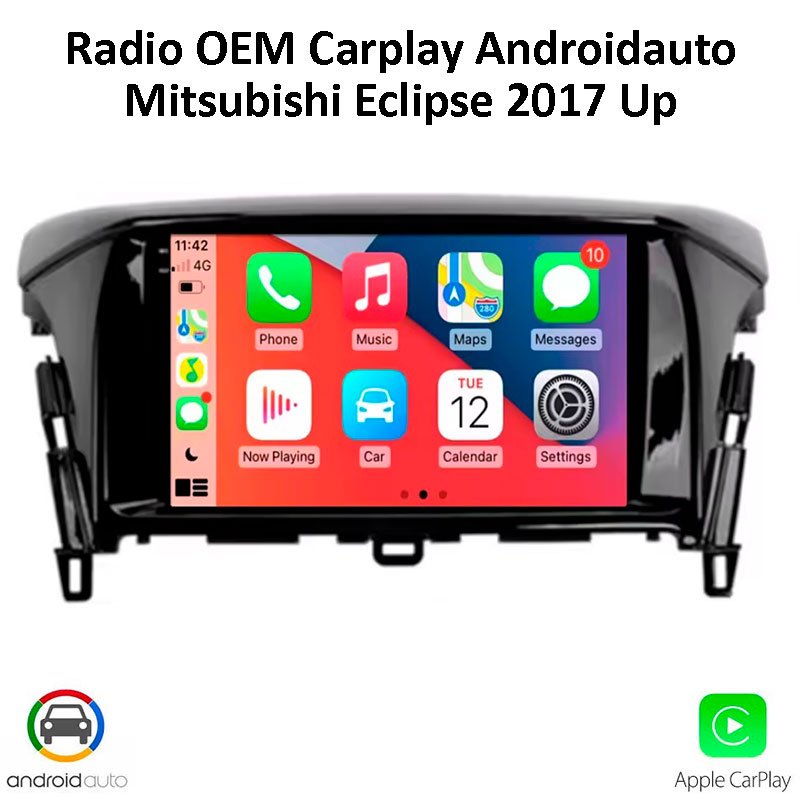 Radio Mitsubishi Eclipse 2017 Up CarPlay Android Auto 9.1” QLED Android 15 OEM