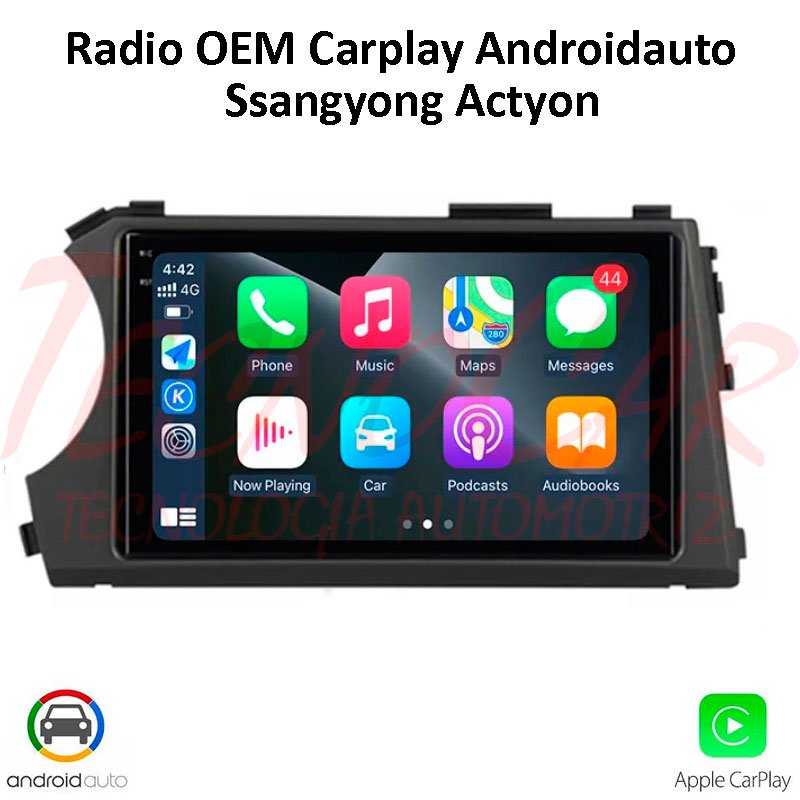 Radio Ssangyong Actyon 2006 Up 7” CarPlay Android Auto OEM Android 15 Pantalla