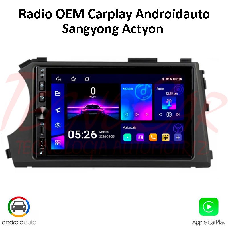 Radio Ssangyong Actyon 2006 Up 7” CarPlay Android Auto OEM Android 15 Pantalla - Imagen 2