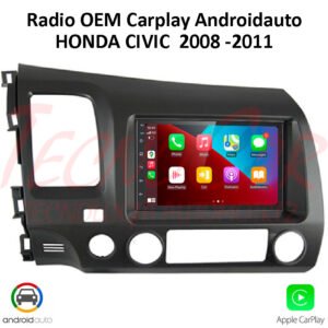Radio Honda Civic 2008 - 2011 7” QLED CarPlay Android Auto GPS Bluetooth Android 15 OEM