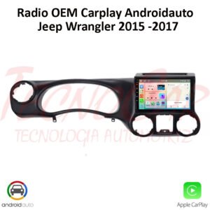 Radio Jeep Wrangler 2015-2017 CarPlay Android Auto 10.1" Pantalla QLED Android 15 OEM